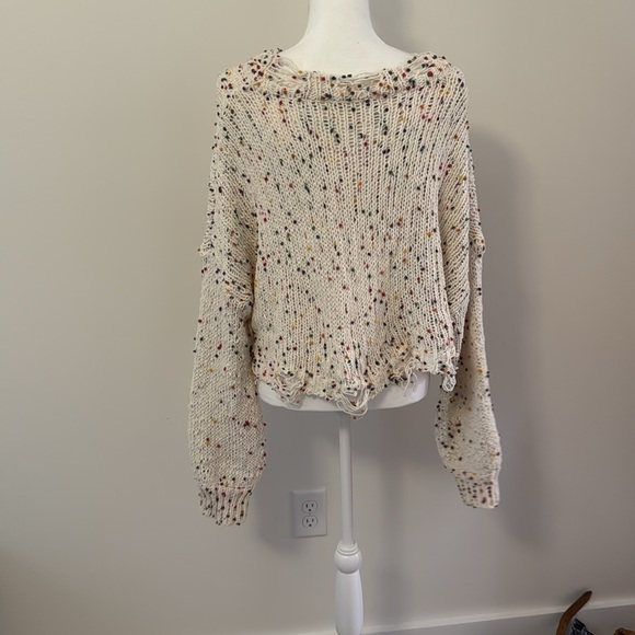 Magnolia South Cream Knit Sweater with Colorful Speckles - Picture 2 of 3